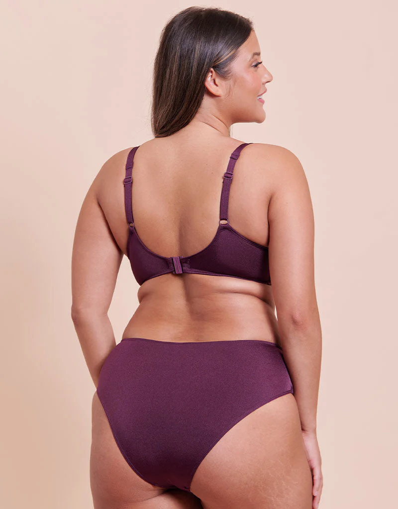 Curvy Kate Beach Bliss High Leg Bikini Brief Mulberry Purple - Image 4