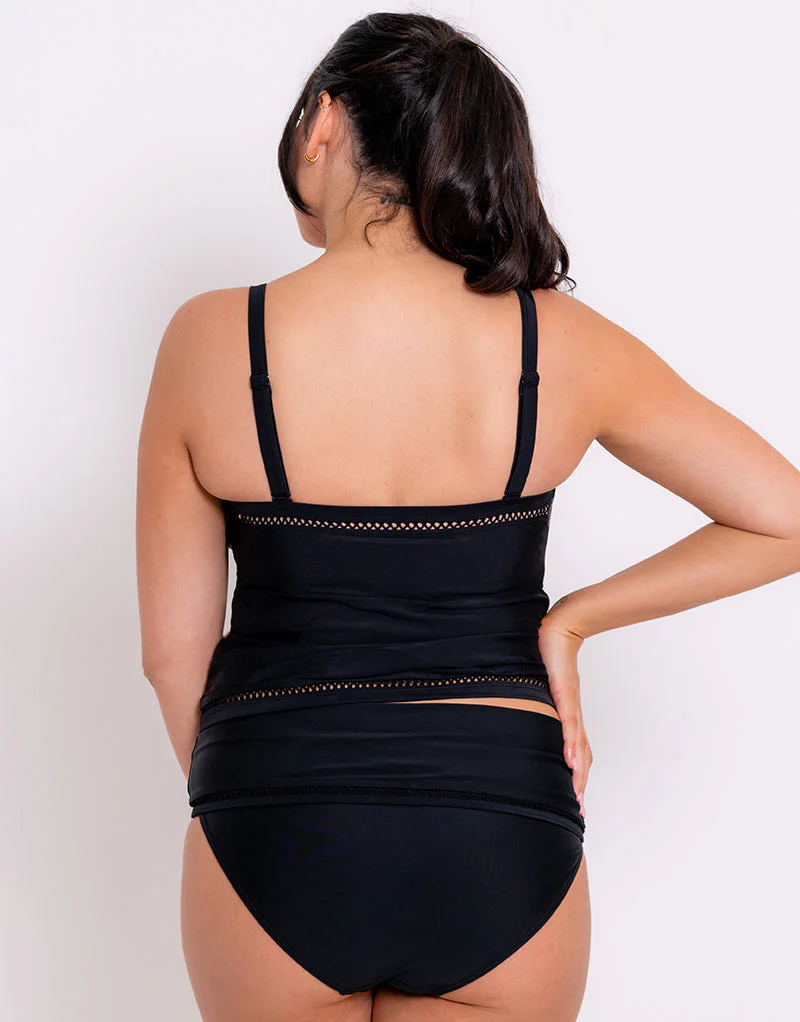 Curvy Kate First Class Plunge Tankini Multiway Top Black - Image 6