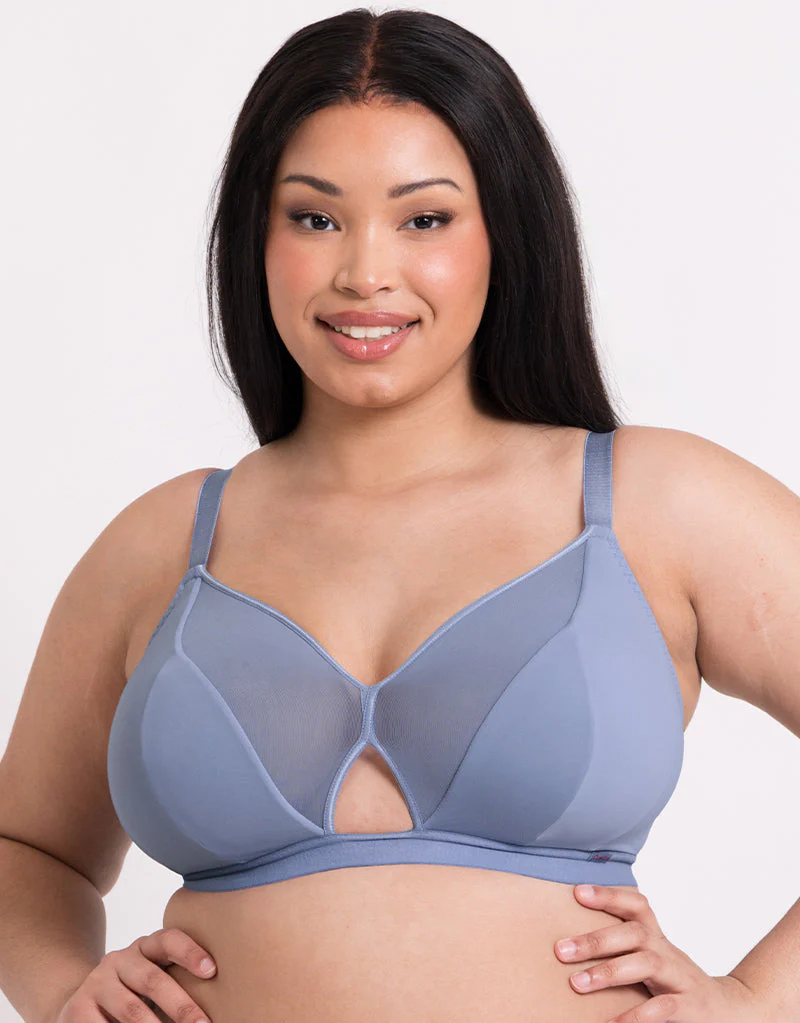 Curvy Kate Get Up and Chill Non-Wired Bralette Slate Blue - Image 3