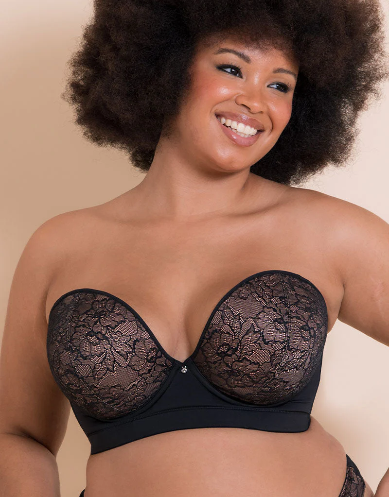 Curvy Kate Hey Girls SuperPlunge Strapless Multiway Bra Black/Latte - Image 4