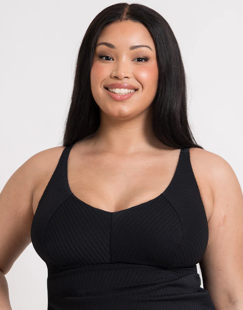 Curvy Kate Jet Set Non-Wired Multiway Tankini Top Black - Image 3