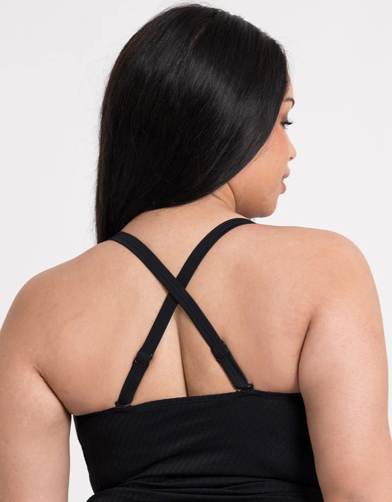 Curvy Kate Jet Set Non-Wired Multiway Tankini Top Black - Image 5
