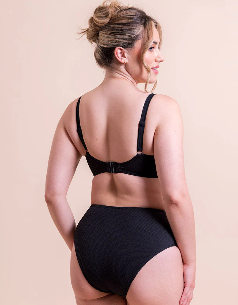 Curvy Kate Jet Set Padded Balcony Bikini Top Black - Image 6