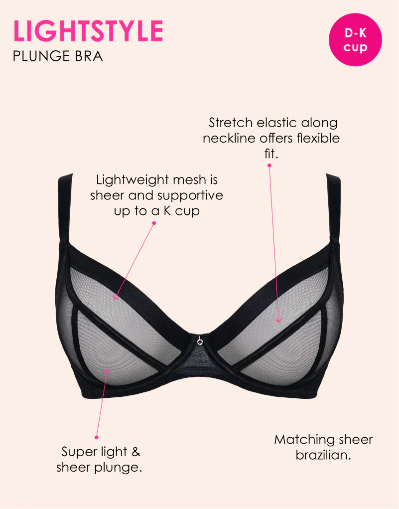 Curvy Kate Lightstyle Plunge Bra Black - Image 3