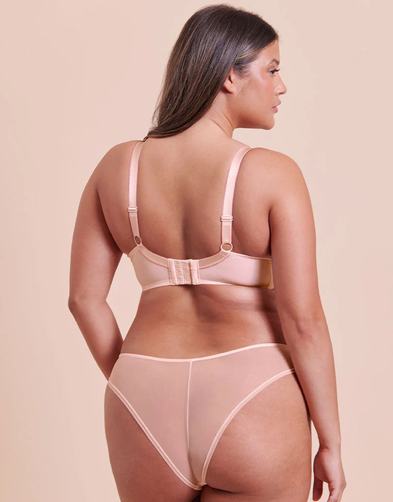 Curvy Kate Lightstyle Scallop Plunge Bra Blush Pink - Image 6