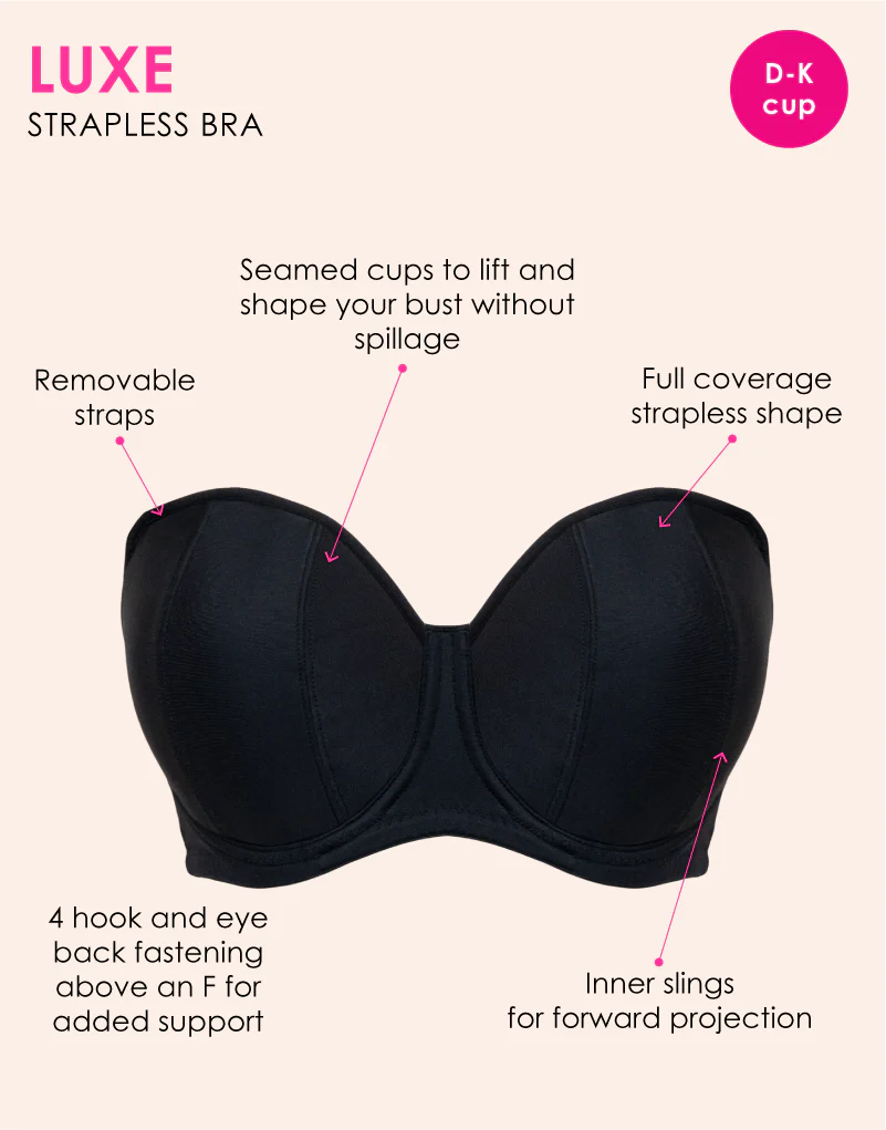 Curvy Kate Luxe Strapless Multiway Bra Jet Black - Image 3