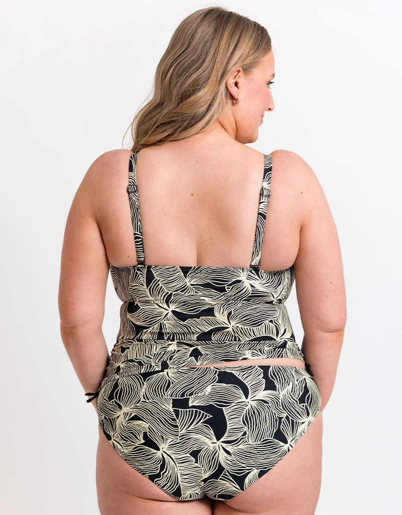 Curvy Kate Ripple Reef Non-Wired Multiway Tankini Top Black Print - Image 6