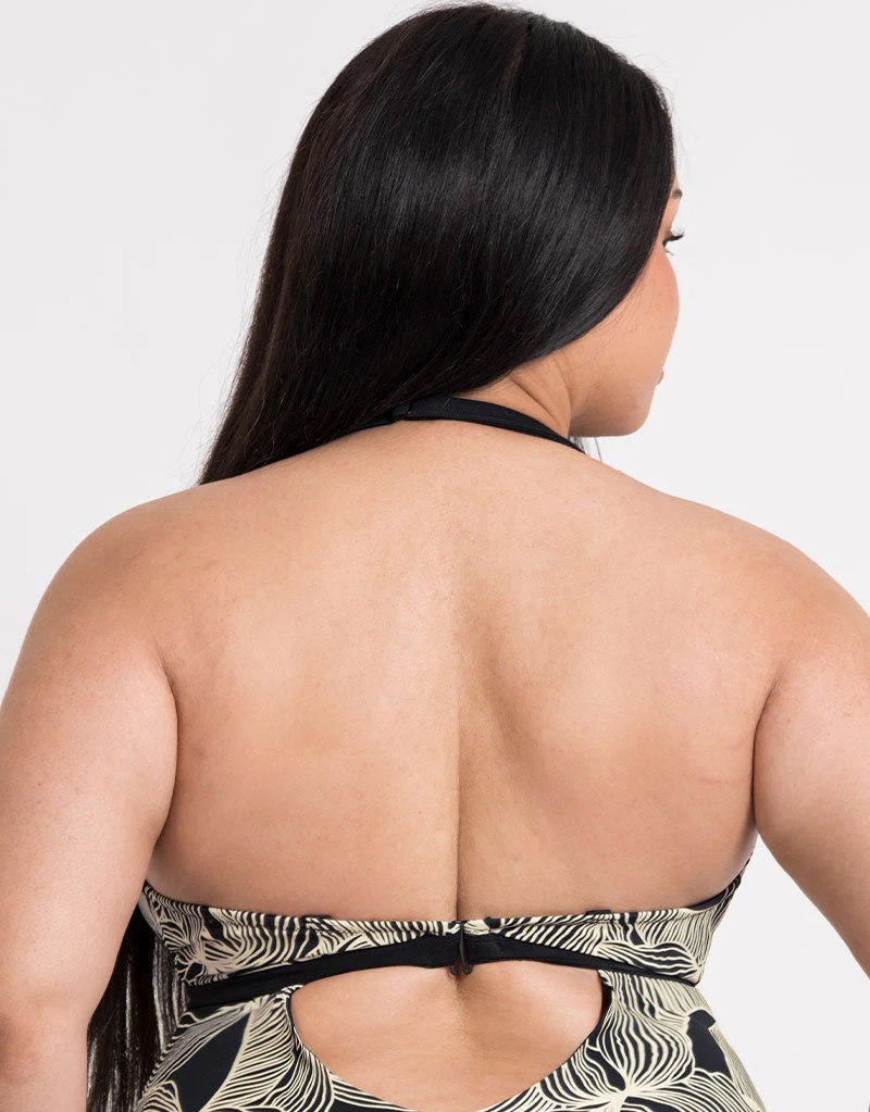 Curvy Kate Ripple Reef Reversible Non-Wired Multiway Swimsuit Black Print - Image 7