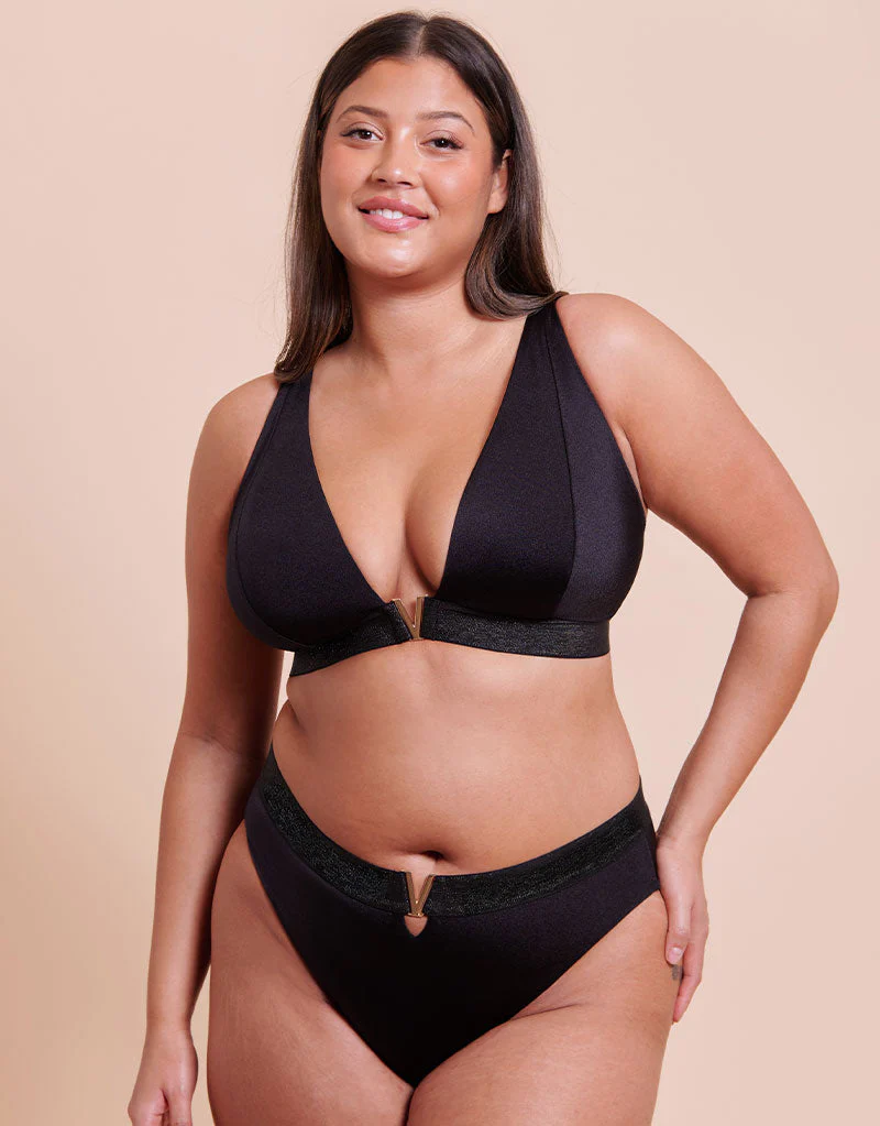 Curvy Kate Siren Seas High Leg Bikini Brief Black - Image 3