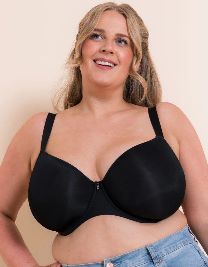 Curvy Kate Smoothie Spacer Moulded T-Shirt Plunge Bra Black - Image 4
