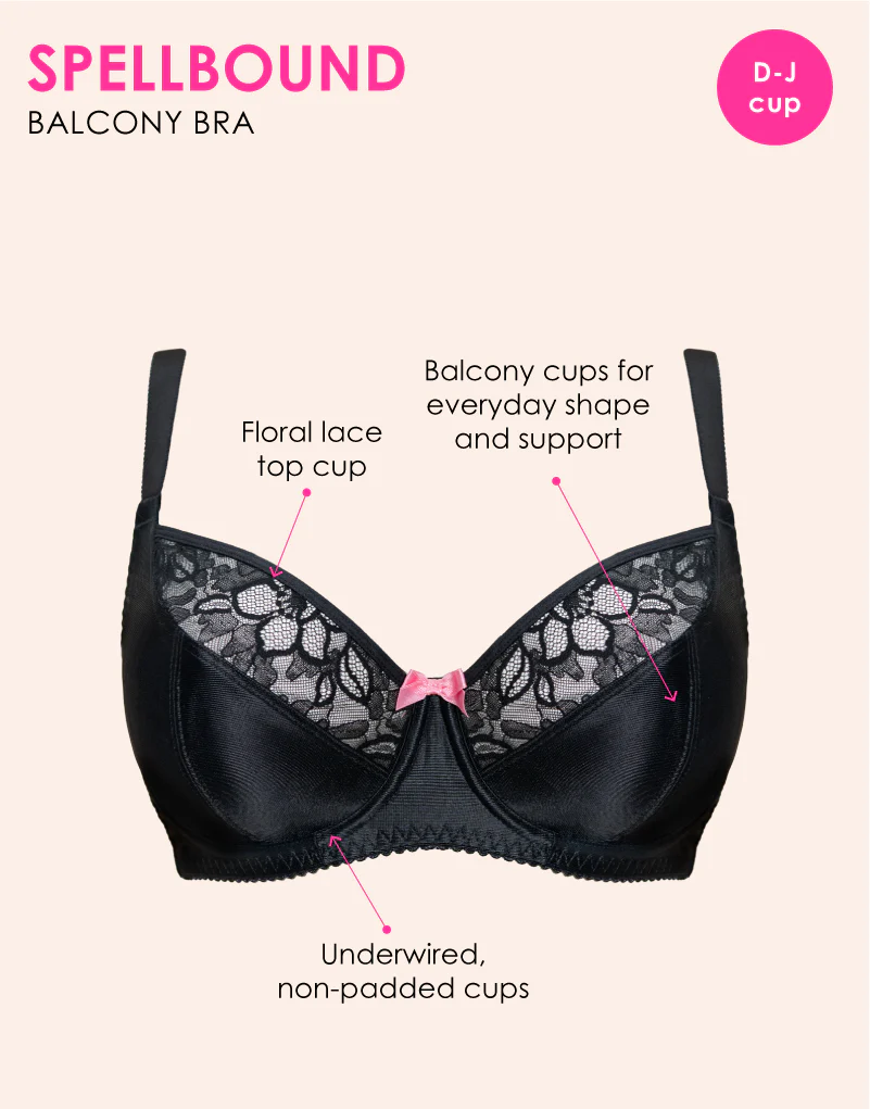 Curvy Kate Spellbound Balcony Bra Black - Image 3