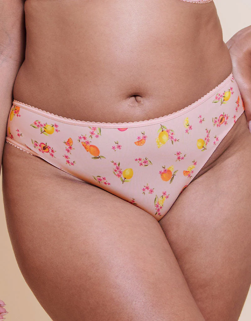 Curvy Kate Spellbound Brazilian Brief Blush Floral Print