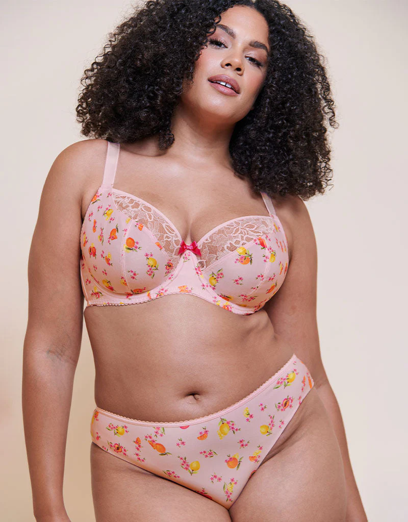 Curvy Kate Spellbound Printed Balcony Bra Blush Floral Print