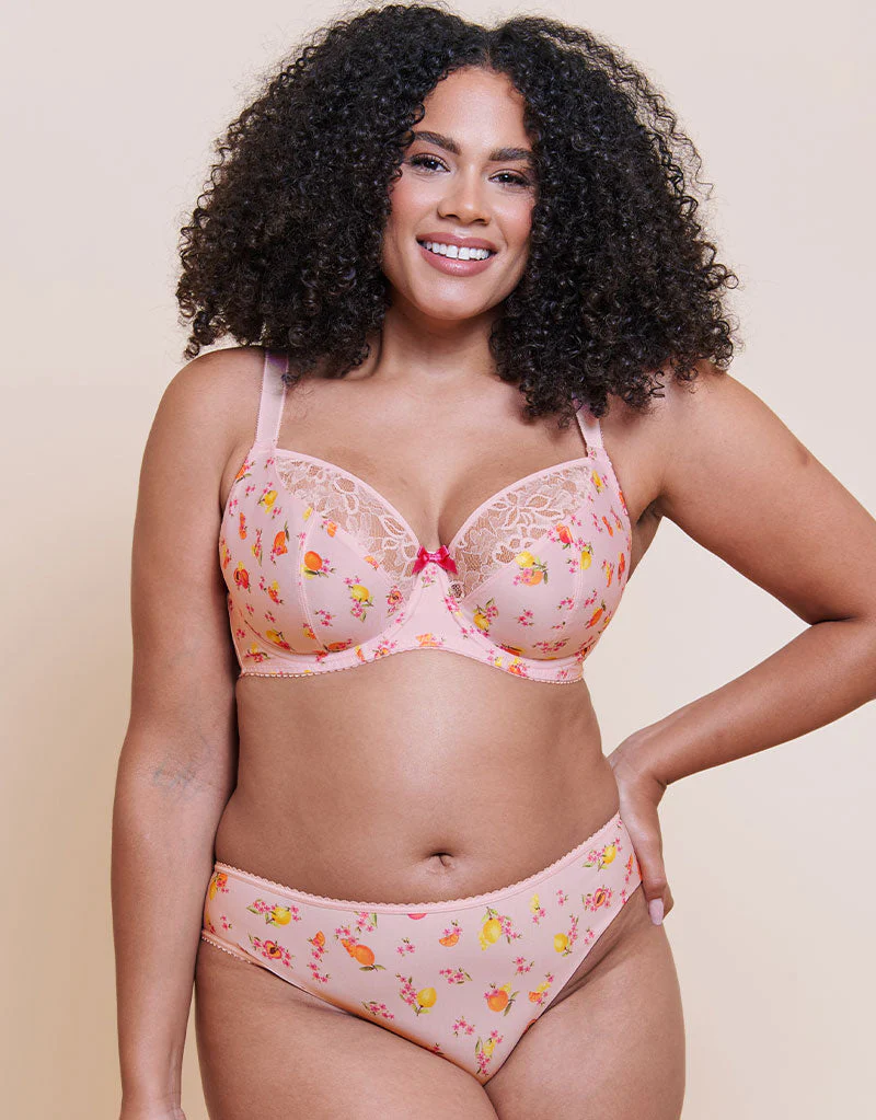 Curvy Kate Spellbound Printed Balcony Bra Blush Floral Print - Image 2
