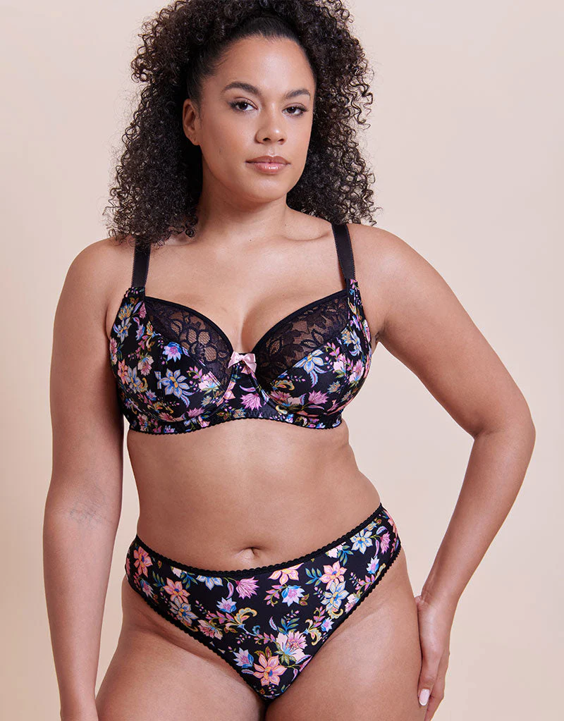 Curvy Kate Spellbound Printed Balcony Bra Folk Floral Print - Image 2