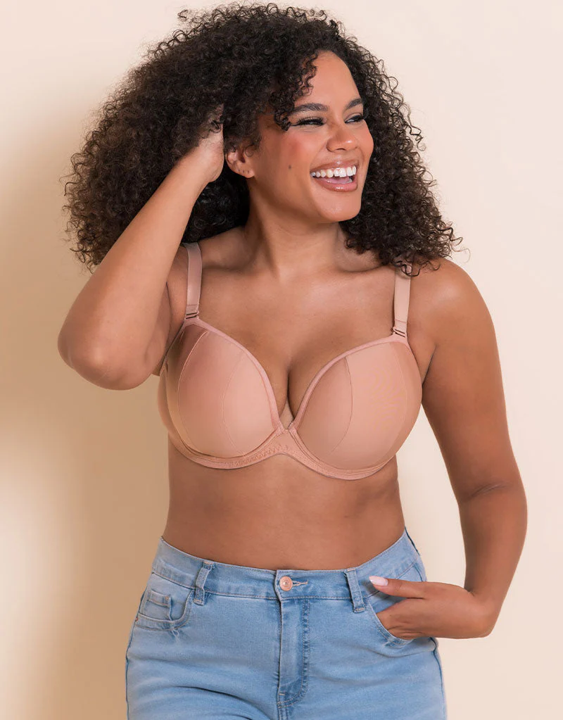 Curvy Kate Superhero Multiway Padded Plunge Bra Latte - Image 2