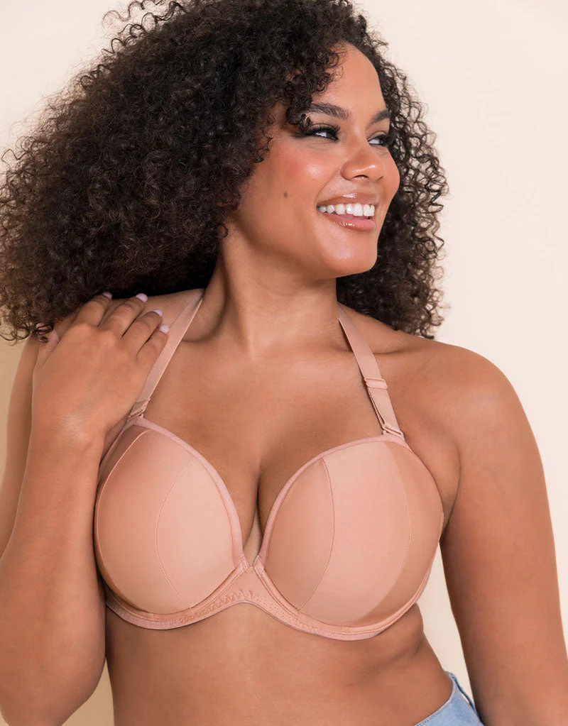 Curvy Kate Superhero Multiway Padded Plunge Bra Latte - Image 7