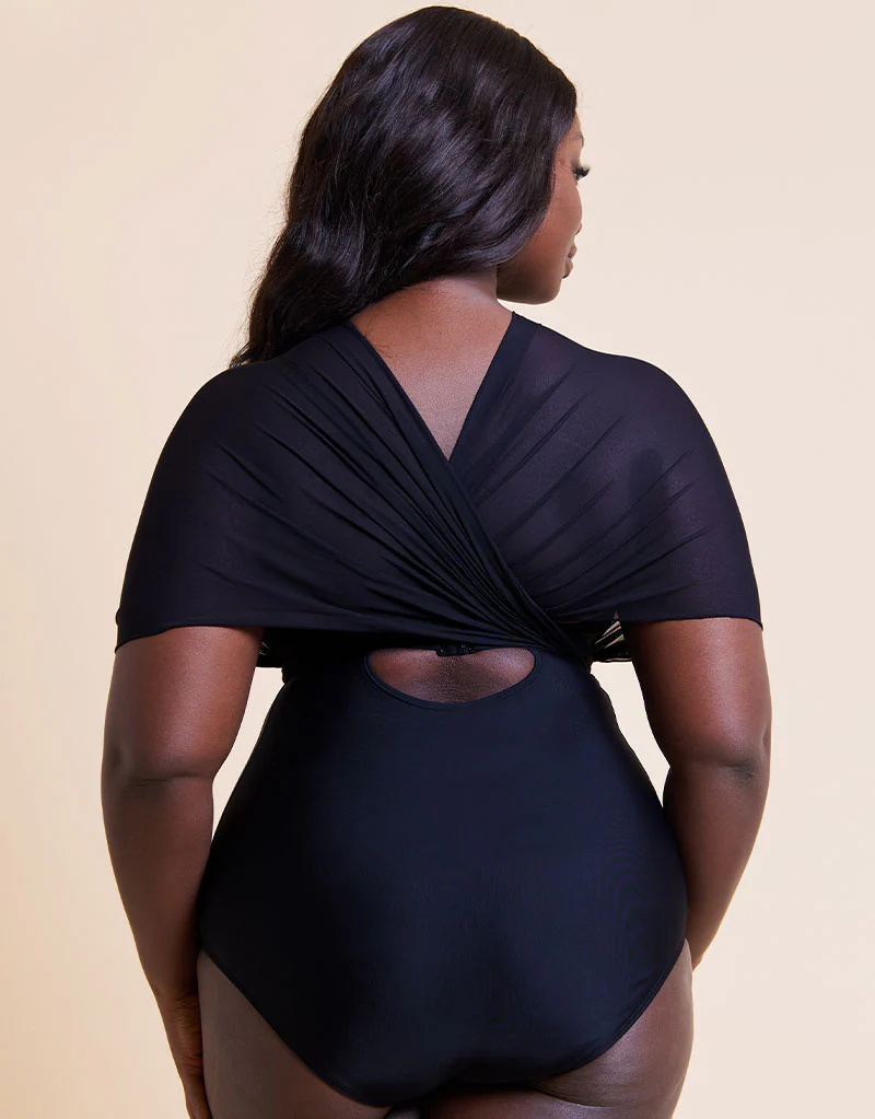 Curvy Kate Wrapsody Bandeau Strapless Multiway Swimsuit Black - Image 10