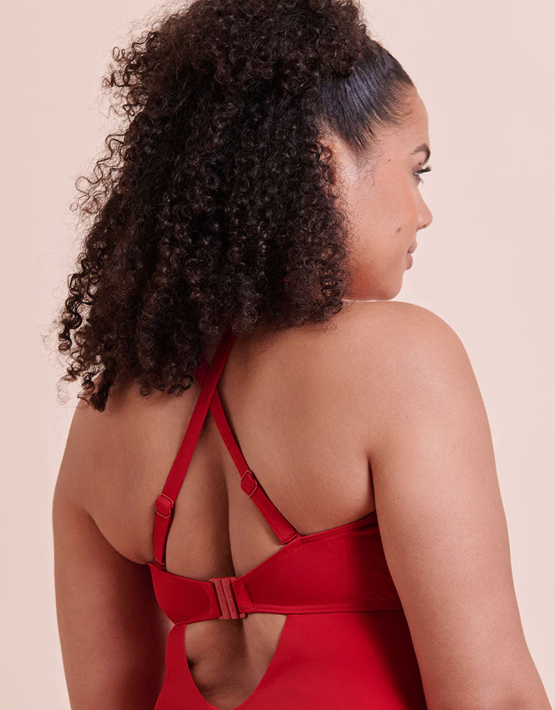 Curvy Kate Zip Tide Non-Wired Multiway Swimsuit Red - Image 5