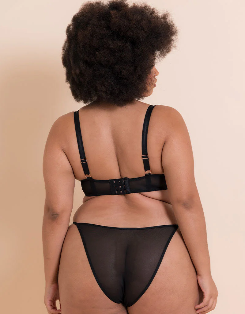 Scantilly Entwined Balcony Bra Black/Blush - Image 6
