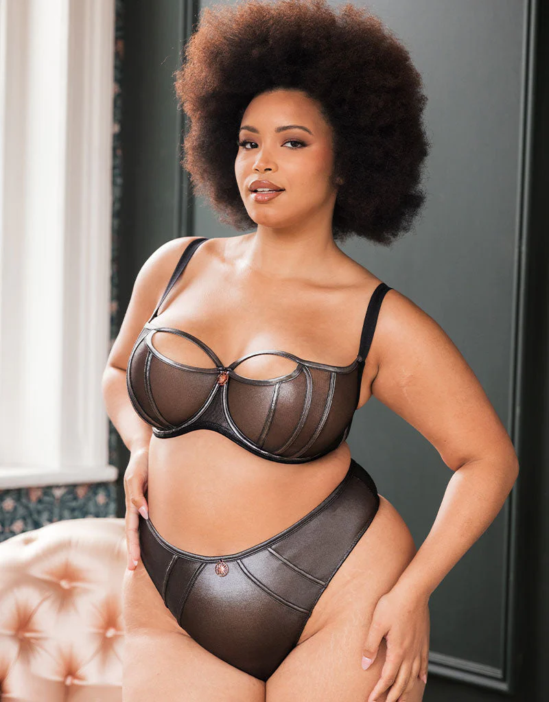 Scantilly Eos Thong Black Sparkle - Image 5