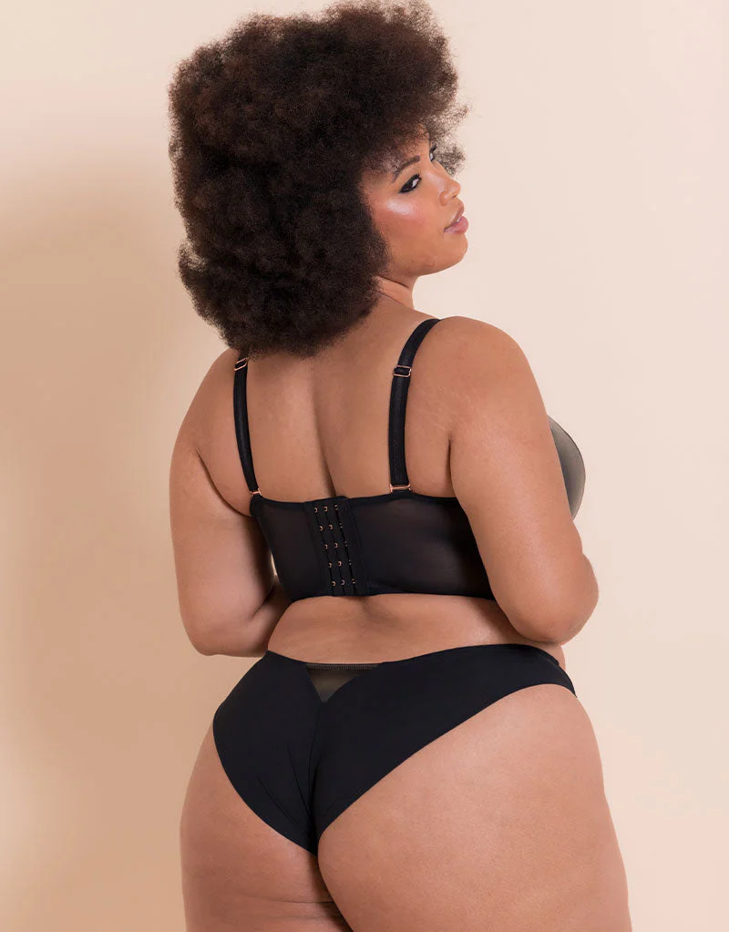 Scantilly Hell For Pleather Superplunge Longline Bra Black - Image 6