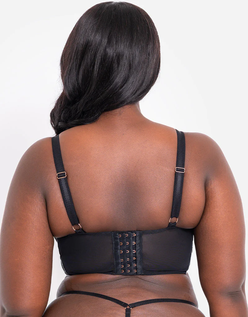 Scantilly Hex Longline Balcony Bra Black - Image 5