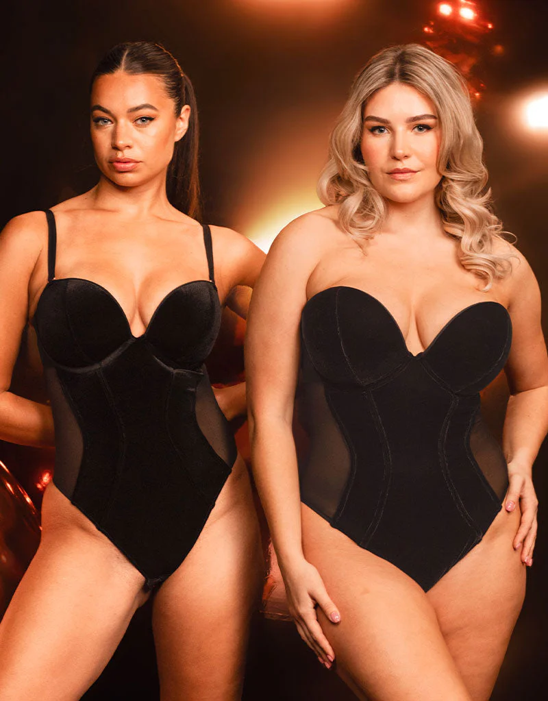Scantilly Icon Plunge Strapless Multiway Padded Body Black - Image 10
