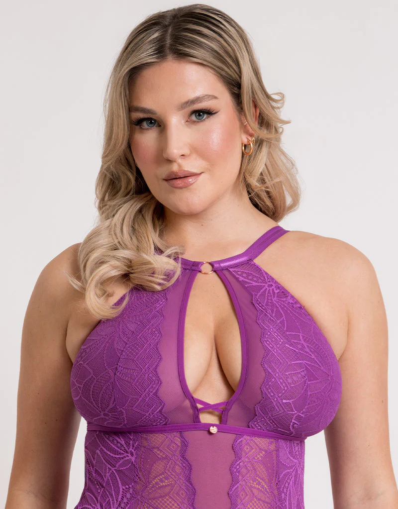Scantilly Opulence Multiway Stretch Lace Body Mystic Purple - Image 3