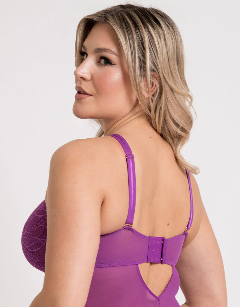 Scantilly Opulence Multiway Stretch Lace Body Mystic Purple - Image 5
